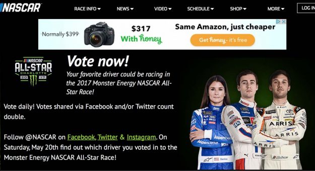 Visit Vota por tu piloto favorito para la Monster Energy All-Star Race page