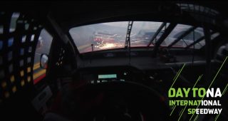 Ride along in wreck with Daniel Suarez’s visor cam