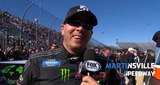 Kyle Busch celebrates victory in Martinsville Truck race