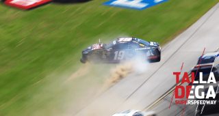 Watch Brandon Jones’ spin from drone angle at Talladega