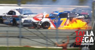Earnhardt, Allgaier, Clements wreck at Talladega