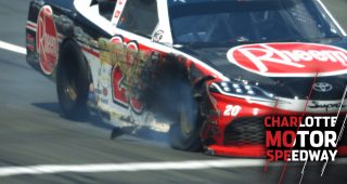 Fire erupts on pit road after blown tire for Bell
