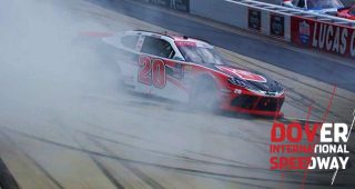Bell burns it down, gives checkered flag to young fan