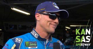 Harvick: Car has ‘a ton of speed’ after earning Kansas Busch Pole