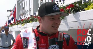 Custer talks final lap strategy in Victory Lane at Pocono