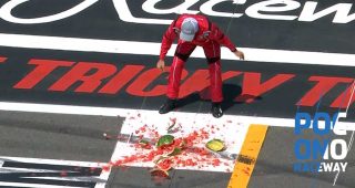 Chastain celebrates Pocono win with burnouts, watermelons