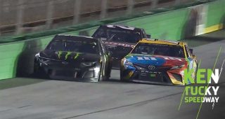 Kurt Busch narrowly beats brother Kyle for Kentucky win
