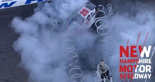Bell does two burnouts at New Hampshire