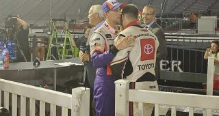 Hamlin, DiBenedetto share a moment in Victory Lane