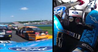 Fancy footwork: Watch Harvick’s feet as he goes around ‘The Glen’