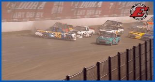 Chastain’s No. 45 goes spinning at Eldora