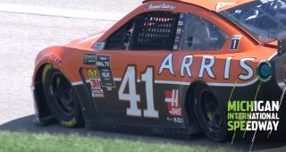Suarez makes contact with wall during Michigan final practice
