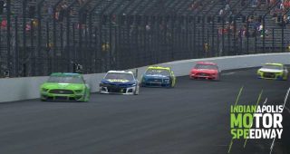 Harvick speeds to checkered flag at Indy as Suarez fails to catch Newman