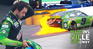 Elliott blows engine minutes into opening practice