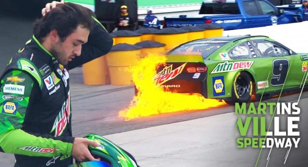 Visit Explotó el motor del Chevrolet No. 9 de Chase Elliott page