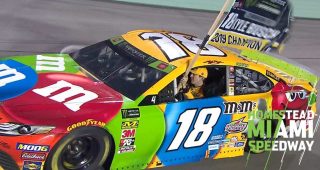 Busch burns it down championship style at Miami