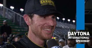 Grant Enfinger celebrates close victory in Daytona season opener