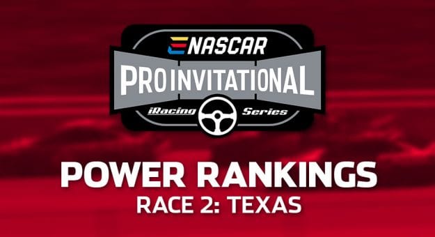 Visit Power Rankings para la 2da. carrera de la iRacing Pro Invitational page