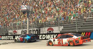 Ryan Luza wins green-white-checkered finish at virtual Bristol