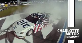 Red, White and Burnout: Keselowski burns it down at Charlotte