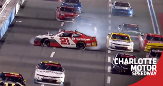 Myatt Snider wrecks late at Charlotte Motor Speedway