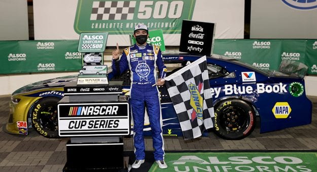 Visit Chase Elliott ganó la Alsco Uniforms 500 en el Charlotte Motor Speedway page