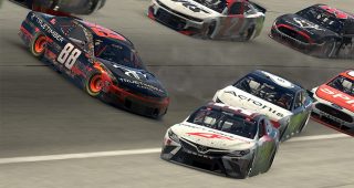 Chaos early at Atlanta in iRacing