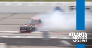 Elliott spins late in Gander Trucks race at Atlanta