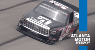 Busch hits wall in Gander Trucks race at Atlanta
