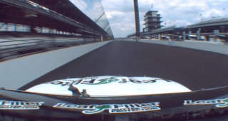 Watch Justin Haley rip off a fast lap around Brickyard road course