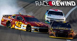 Hamlin survives to win wreck-filled race at Kansas