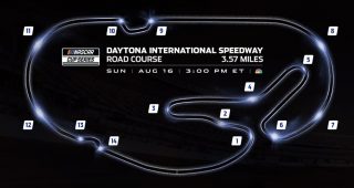 Ride along through Daytona Road Course … with new chicane