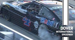 Old hat: Harvick does seventh burnout of the 2020 season