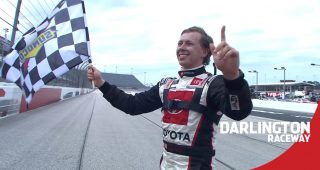 Jones celebrates Darlington win after last-lap shocker