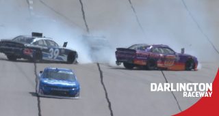 Alfredo, Brown, Hemric crash on Lap 1 at Darlington