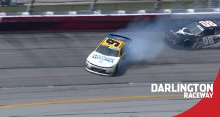 Gragson saves car after sliding into Chastain at Darlington