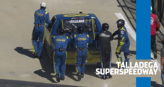 Todd Gilliland suffers engine failure at Talladega; eliminated from Round of 10