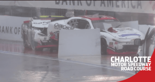 Leaders spin once the Xfinity Roval race goes green