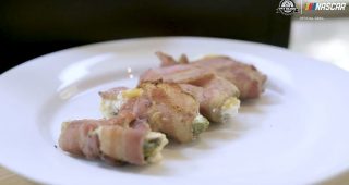 What’s poppin’? Aric Almirola grills up some poppers on his Pit Boss grill