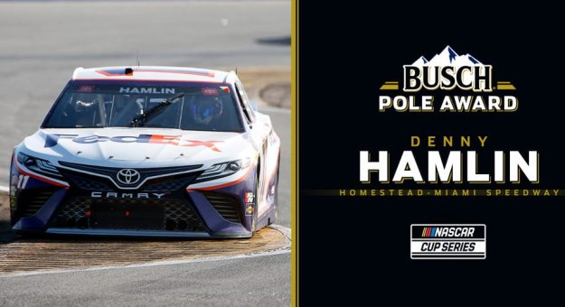 Visit Denny Hamlin ganó la Busch Pole Position para Homestead-Miami 2021 page