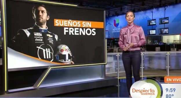 Daniel Suárez en Despierta América de Univision previo a la carrera en Homestead