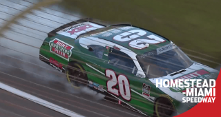 Harrison Burton’s car smokes, stalls at Homestead