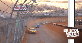 Logano holds off a charging Hamlin to win inaugural Bristol Dirt Race