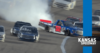 Friesen gets caught up in crazy Truck Series overtime restart at Kansas