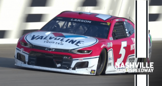 Three-peat: Larson wins third consecutive points race