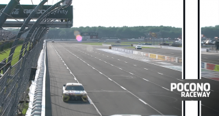 Final Laps: Kyle Busch runs Byron and Hamlin out of gas, wins Pocono