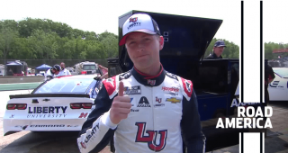 William Byron wins the Busch Pole at Road America