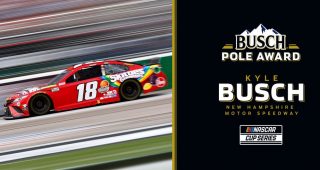 Kyle Busch wins Busch Pole Award for New Hampshire