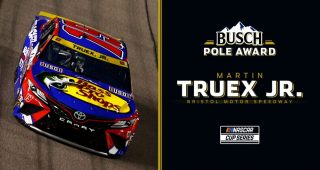 Martin Truex Jr. earns Busch Pole for Bristol Night Race