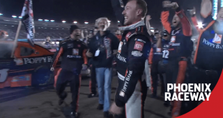 Daniel Hemric does a backflip to celebrate first win and Xfinity Series championship